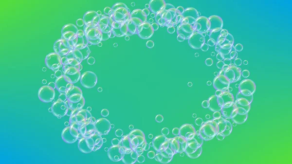 Чистящая Пена Мыльный Пузырь Моющее Средство Ванны Шампунь Разноцветный Спрей — стоковый вектор