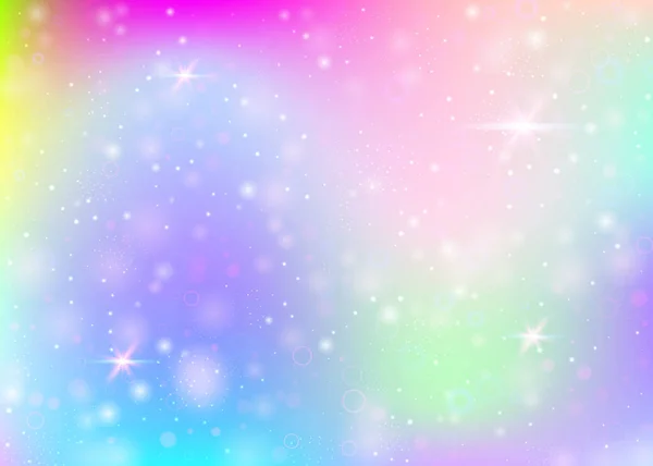 Fond Magique Avec Maille Arc Ciel Bannière Univers Multicolore Aux — Image vectorielle