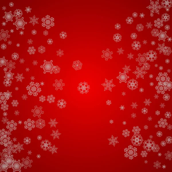 銀の雪の結晶と輝きを持つクリスマスの背景 パーティー招待状 バナー ギフトカード 小売オファーの冬の販売 新年とクリスマスの背景 雪が降ってる 霜の多い冬の背景 — ストックベクタ