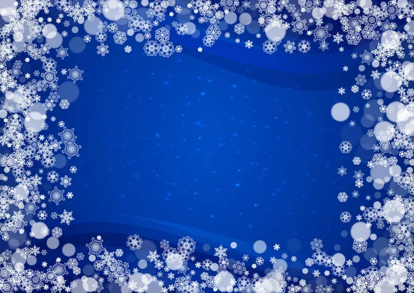 白い雪の結晶と輝きを持つクリスマスの背景 パーティー招待状 バナー ギフトカード 小売オファーの冬の販売 新年とクリスマスの背景 雪が降ってる 水平冬の背景 — ストックベクタ