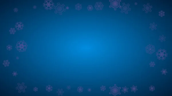 Vente Thème Noël Avec Flocons Neige Ultraviolets Frontière Hiver Pour — Image vectorielle