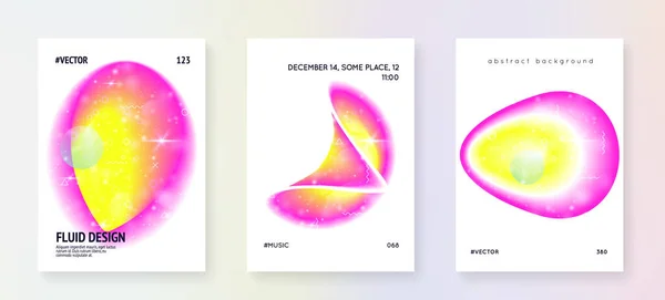 Affiche Spatiale Gradients Holographiques Modèle Science Moderne Avec Planète Soleil — Image vectorielle