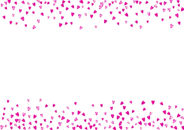 Fondo Del Marco Del Corazón Con Brillo Rosa Día San — Vector de stock