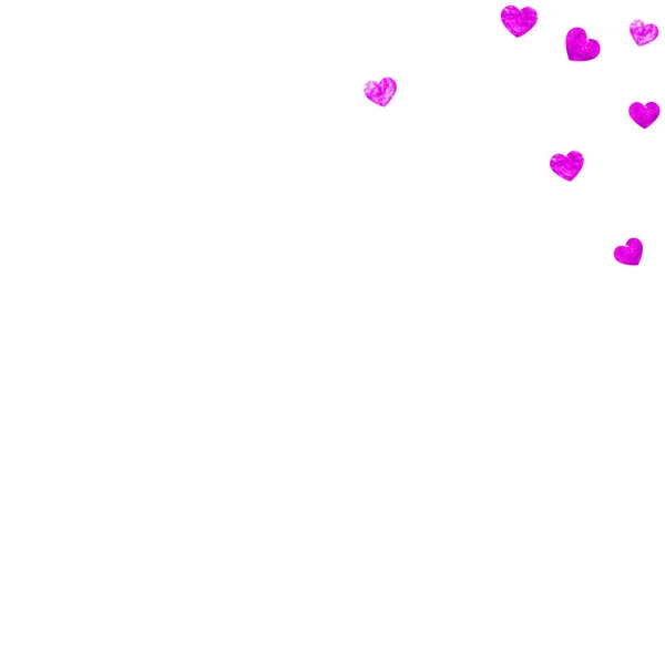 Dia Dos Namorados Coração Com Brilho Rosa Brilhos Fevereiro Vector —  Vetores de Stock