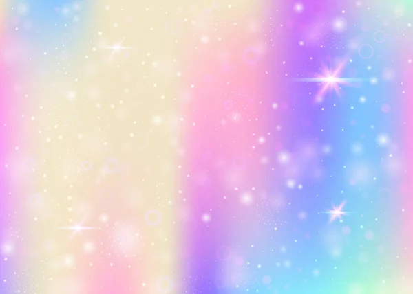 Волшебный Фон Радужной Сеткой Многоцветное Вселенское Знамя Цветах Принцессы Фантастический — стоковый вектор
