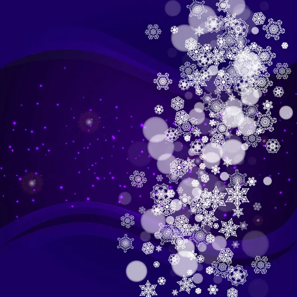 冬季边界有紫外线雪花 新年寒冷的背景 礼品卡 邀请函 商务报盘和广告的雪架 圣诞潮流的背景 冬季边界的假日横幅 — 图库矢量图片