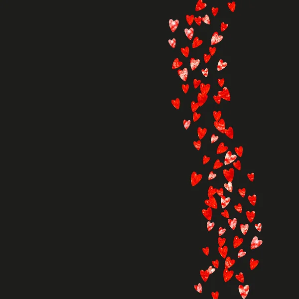 Fond Coeur Grunge Pour Saint Valentin Avec Des Paillettes Rouges — Image vectorielle