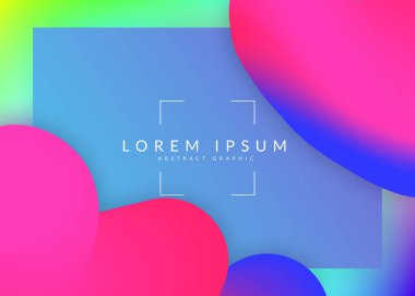 Sıvı sıvı. Canlı gradyan örgüsü. Neon mobil, web sitesi tasarımı. Modern modayla birlikte holografik 3d arkaplan. Dinamik elementleri ve şekilleri olan sıvı. İniş sayfası.