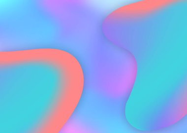 Sıvı dinamiği. Moleküler duvar kağıdı, sunum çerçevesi. Canlı gradyan örgüsü. Modern modayla birlikte holografik 3d arkaplan. Sıvı şekilli ve elementli akışkan dinamik arkaplan.