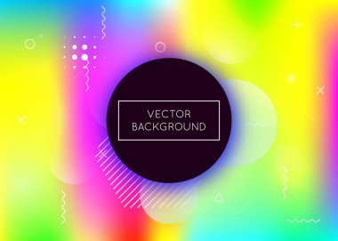 Sıvı şekilli Bauhaus arkaplanı. Gradyan memphis elementleriyle dinamik holografik sıvı. Broşür, pankart, duvar kağıdı, mobil ekran için grafiksel şablon. Çokrenkli bauhaus arkaplanı.