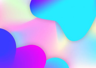 Sıvı elementler. Canlı gradyan örgüsü. Psikedelik kapak, broşür düzeni. Modern modayla birlikte holografik 3d arkaplan. Dinamik şekilleri ve sıvısı olan sıvı elementler.