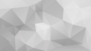 Gradyan soyut yatay üçgen arka plan. İş sunumu için gri renkli çokgen zemin. Moda geometrik soyut afiş. Teknoloji konsept broşürü. Mozaik tarzı.