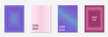 Güzel kapak şablonu. Yarım ton eğimli asgari trend vektörü. Broşür, poster, broşür ve davetiye için Geometrik serin kapak şablonu. Minimalist renkli şekiller. Soyut resimleme.