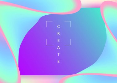 İniş sayfası. Modern modayla birlikte holografik 3d arkaplan. Minimum uygulama, ekran çerçevesi. Canlı gradyan örgüsü. Sıvı dinamik elementler ve sıvı şekilli iniş sayfası.