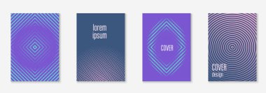 Minimum moda kaplama şablonu ayarlandı. Yarım tonlu fütürist düzen. Kitap, katalog ve yıllık için geometrik kapak şablonu. Minimalist renkli gradyanlar. Soyut iş illüstrasyonu.