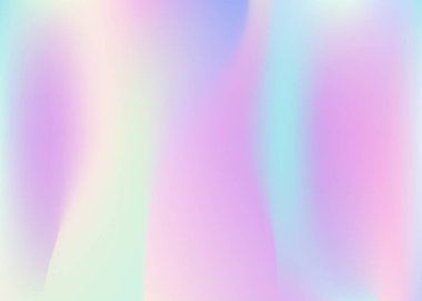 Soyut arkaplan hologramı. Hologramla birlikte gelecek eğilimli ağ arka planı. 90 'lar, 80' ler modası. Broşür, pankart, duvar kağıdı, mobil ekran için Pearlescent grafik şablonu.