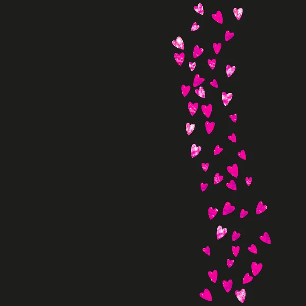 Fondo Ducha Nupcial Con Corazones Brillo Rosa San Valentín Vector — Vector de stock