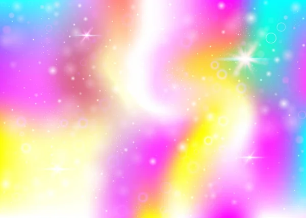 Fond Licorne Avec Maille Arc Ciel Bannière Univers Multicolore Aux — Image vectorielle