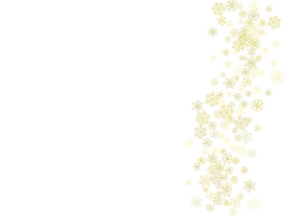 Glitter Cornice Fiocchi Neve Sfondo Orizzontale Bianco Brillante Cornice Natale — Vettoriale Stock