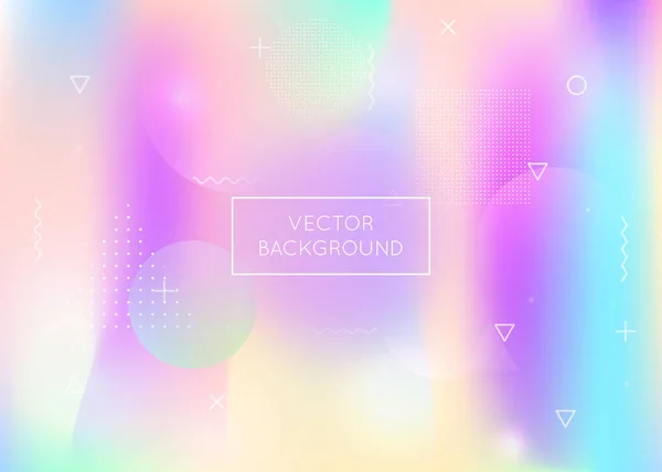 Fondo Bauhaus Con Formas Líquidas Fluido Holográfico Dinámico Con Elementos — Vector de stock