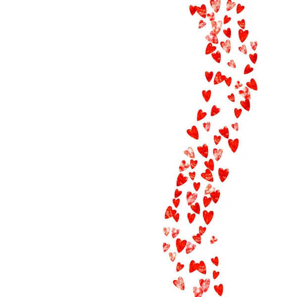 Moldura Coração Para Dia Dos Namorados Com Brilho Vermelho Fevereiro — Vetor de Stock