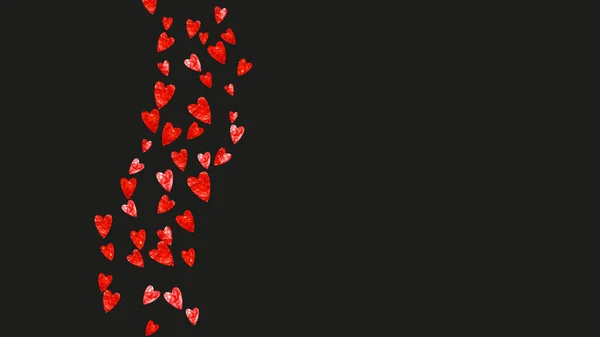 Fond Coeur Grunge Pour Saint Valentin Avec Des Paillettes Rouges — Image vectorielle