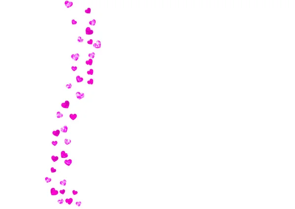 Dia Dos Namorados Moldura Com Brilho Rosa Brilhos Fevereiro Vector — Vetor de Stock