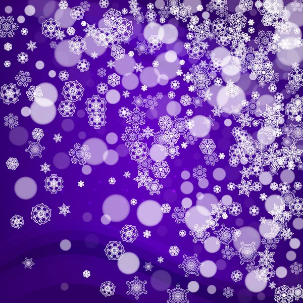 Snow Window Ultra Violet Snowflakes New Year Frosty Backdrop Winter — Stock Vector