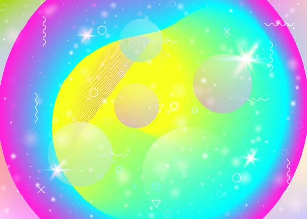 Fondo Dinámico Fluido Con Gradientes Arco Iris Vibrantes Holograma Dinámico — Vector de stock