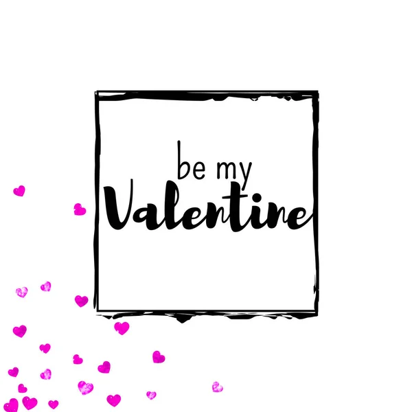 발렌틴 Vector Confetti Valentines Day Card Template 그림그리기 포스터 현수막 — 스톡 벡터
