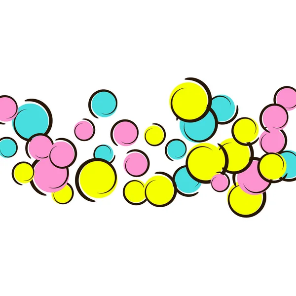 Fondo Cómico Con Confeti Lunares Pop Art Grandes Manchas Colores — Vector de stock