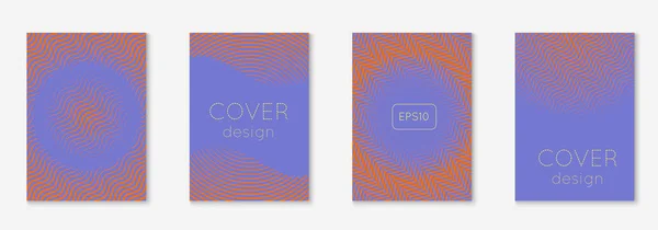 Minimal Trendiges Cover Template Set Futuristisches Layout Mit Halbtönen Geometrische — Stockvektor