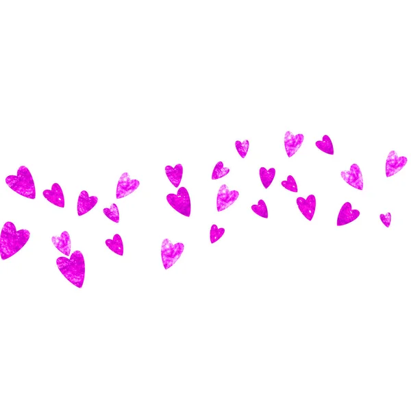 Κάρτα Ημέρα Του Αγίου Βαλεντίνου Ροζ Καρδιές Glitter Φεβρουαρίου Vector — Διανυσματικό Αρχείο