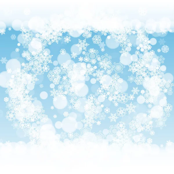 Cadre Nouvel Sur Fond Bleu Fenêtre Hiver Cadre Noël Nouvel — Image vectorielle