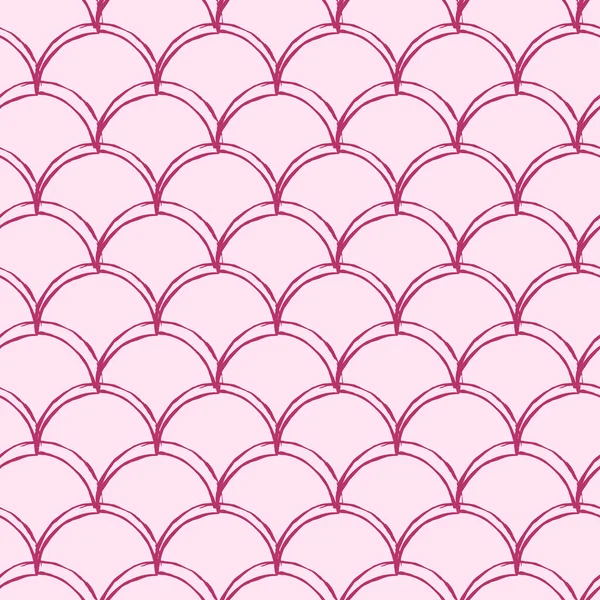Κορίτσι Γοργόνα Αδιάλειπτη Μοτίβο Ροζ Φόντο Δέρμα Ψαριού Tillable Φόντο — Διανυσματικό Αρχείο