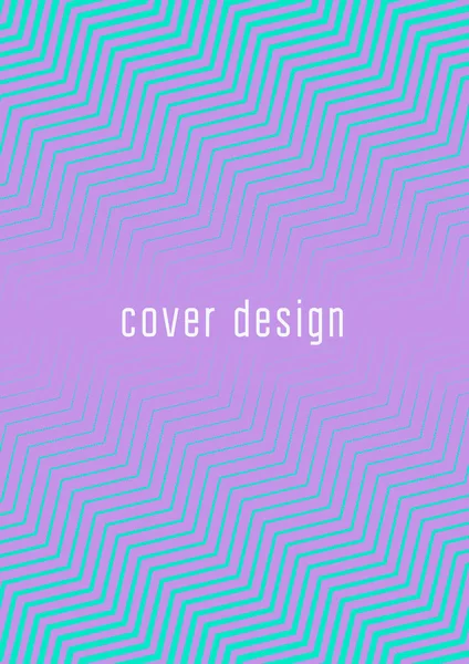 Cool Cover Template Minimal Trendy Vector Halftone Gradients Geometric Cool — Stock Vector