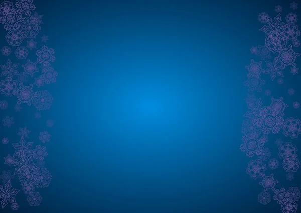Vente Cadre Neige Avec Flocons Neige Ultra Violets Frontière Hiver — Image vectorielle