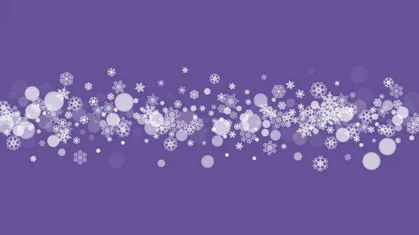 Fenêtre Neige Avec Flocons Neige Ultra Violets Nouvel Toile Fond — Image vectorielle