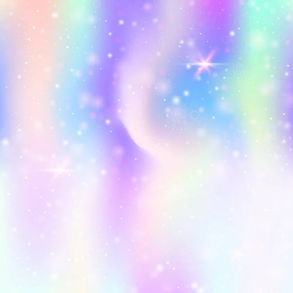 Magické Pozadí Duhovou Síťovinou Roztomilý Vesmírný Prapor Barvách Princezny Fantazie — Stockový vektor