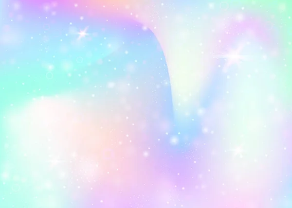 Einhorn Hintergrund Mit Regenbogennetz Banner Des Flüssigen Universums Den Farben — Stockvektor