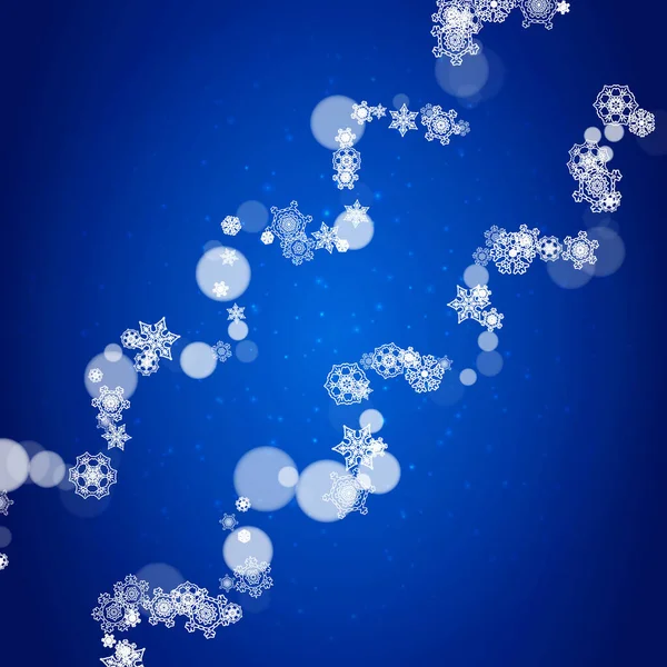 Vánoční Pozadí Bílými Sněhové Vločky Jiskry Zimní Prodej Silvestrovské Vánoční — Stockový vektor