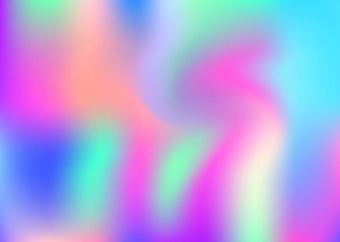 Gradyan ağ soyut arkaplanı. Gradyan örgülü canlı holografik arkaplan. 90 'lar, 80' ler modası. Pankart, broşür, kapak tasarımı, mobil arayüz, web uygulaması için yanardöner grafik şablonu.