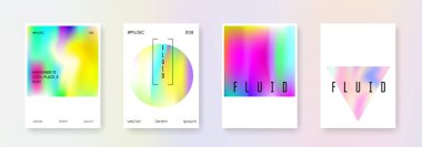 Geometrik kaplama seti. Soyut arka planlar. Memphis geometrik kapağı gradyan örgü 90 'lar, 80' ler retro tarzı. Kitap, yıllık, mobil arayüz, web uygulaması için Pearlescent grafik şablonu.