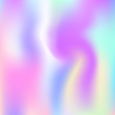 Soyut arkaplan hologramı. Hologramla en düşük gradyan ağ arkaplanı. 90 'lar, 80' ler modası. Pankart, el ilanı, kapak tasarımı, mobil arayüz, web uygulaması için Pearlescent grafik şablonu.