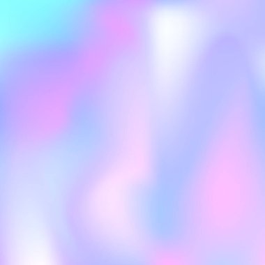 Holografik soyut arkaplan. Gradyan örgülü canlı holografik arkaplan. 90 'lar, 80' ler modası. Pankart, el ilanı, kapak tasarımı, mobil arayüz, web uygulaması için Pearlescent grafik şablonu.