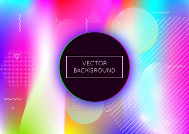 Sıvı şekilli Bauhaus arkaplanı. Gradyan memphis elementleriyle dinamik holografik sıvı. Pankart, sunum, afiş ve broşür için grafiksel şablon. Parlak bauhaus arkaplanı.