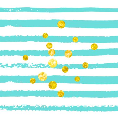 Turkuaz şeritli düğün simleri konfetisi. Işıltılı ve parıltılı parlak pullar. Parti davetiyesi, etkinlik afişi, broşürü, doğum günü kartı için altın parıltılı tasarım..