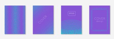 Güzel kapak şablonu. Yarım ton eğimli asgari trend vektörü. Broşür, poster, broşür ve davetiye için Geometrik serin kapak şablonu. Minimalist renkli şekiller. Soyut resimleme.