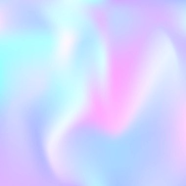 Holografik soyut arkaplan. Gradyan örgülü canlı holografik arkaplan. 90 'lar, 80' ler modası. Pankart, el ilanı, kapak tasarımı, mobil arayüz, web uygulaması için Pearlescent grafik şablonu.