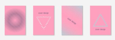 Güzel kapak şablonu. Yarım ton eğimli asgari trend vektörü. Broşür, poster, broşür ve davetiye için Geometrik serin kapak şablonu. Minimalist renkli şekiller. Soyut resimleme.